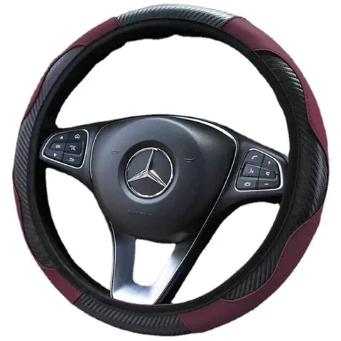 Capa de Volante Universal de Couro para Carro - Conforto e Estilo para Seu Interior!